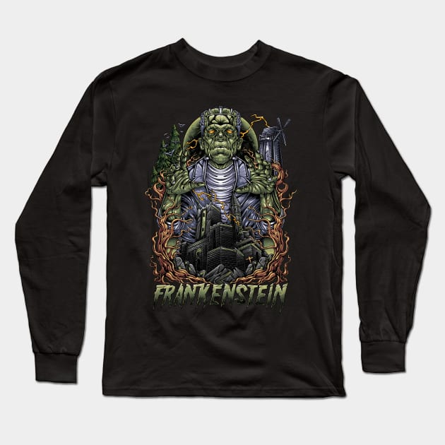 FRANKENSTEIN Long Sleeve T-Shirt by Rivlows